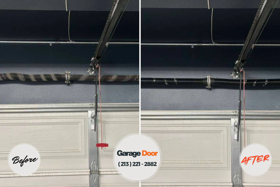 Before and after: garage door repair Holton, KS